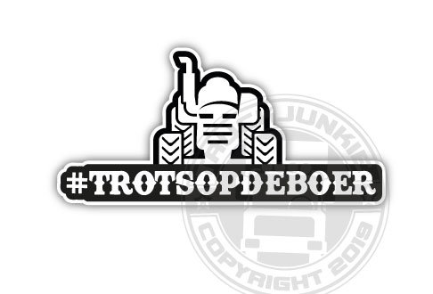 #TROTSOPDEBOER STICKER