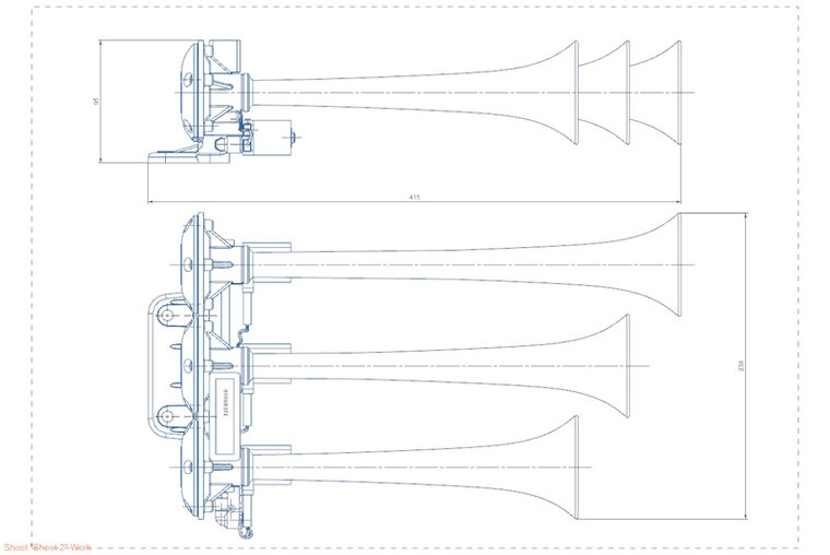 SEGER - 3 HORN TRAINHORN - 24V