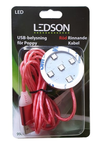 LEDSON - &quot;RUNNING&quot; POPPY LED - RED - USB