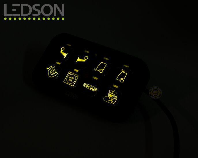 LEDSON COMMANDER GEN2 - RELAY SWITCH PANEL - 8 OUTPUTS - BLUETOOTH / APP CONTROL / RGB