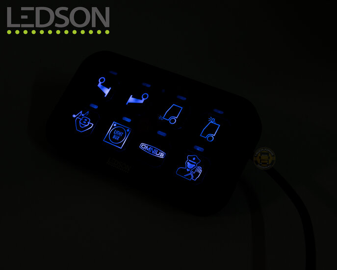 LEDSON COMMANDER GEN2 - RELAY SWITCH PANEL - 8 OUTPUTS - BLUETOOTH / APP CONTROL / RGB