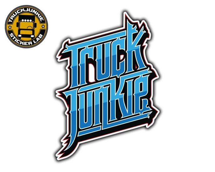 TRUCKJUNKIE BLUE &ndash; FULL PRINT STICKER