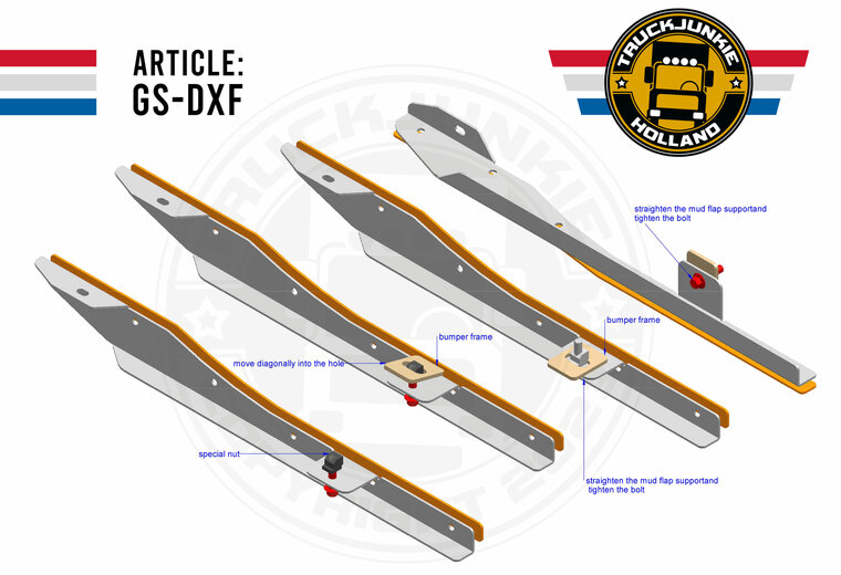 FRONT BUMPER MUDFLAP BRACKETS - DAF XF EURO 6 (SET)