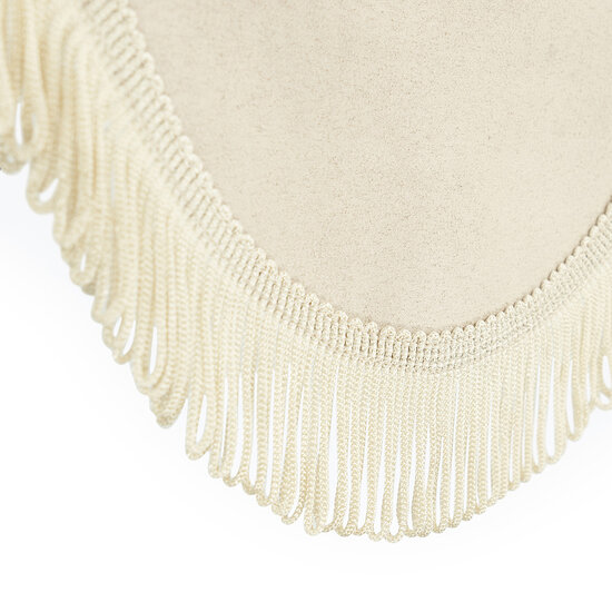 FULL CURTAIN SET - CREAM AND BEIGE FRINGES