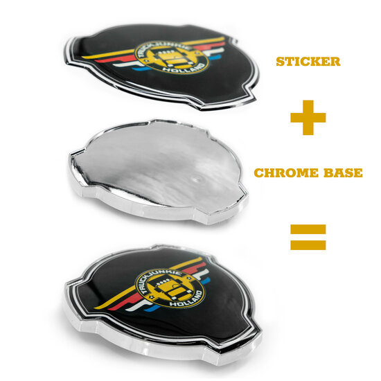 DELUXE - DOME 3D EMBLEM ON CHROME BASE