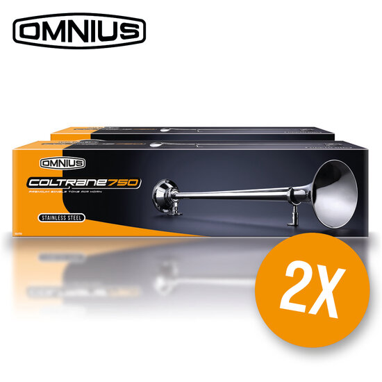 2x OMNIUS COLTRANE 750 - SINGLE TONE AIR HORN + LUHMI MAINTENANCE KIT