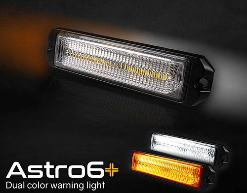 LEDSON - ASTRO6+ WARNING STROBE LIGHT - ORANJE EN WHITE