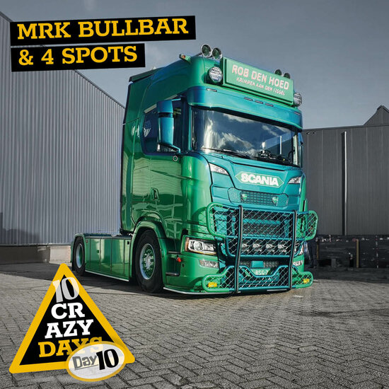 MRK BULLBAR MODEL X WITH 4X OMNIUS RETROLINE SPOTLIGHT B225