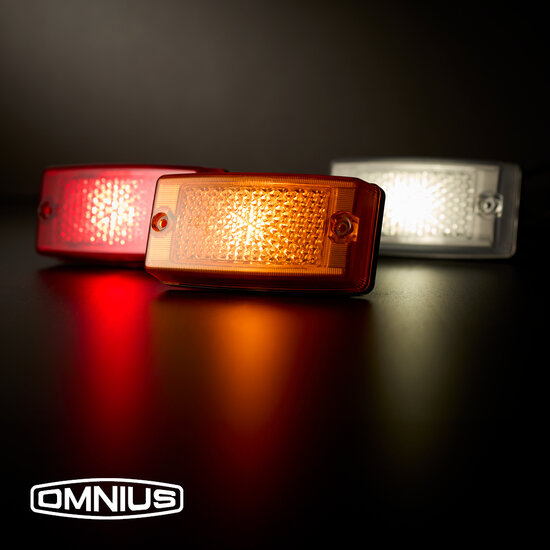 OMNIUS LED SIDE MARKER LAMP - LED ORANGE / LENS ORANGE - FLASHING LIGHT