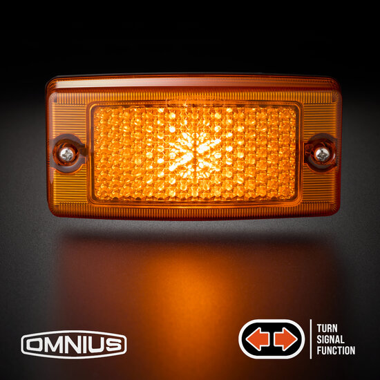 OMNIUS LED SIDE MARKER LAMP - LED ORANGE / LENS ORANGE - FLASHING LIGHT