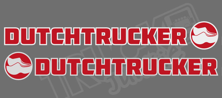 DUTCHTRUCKER - CLOGS WINDOWSTICKER - TWOTONE