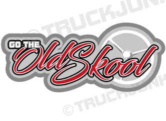 GO THE OLD SKOOL STICKER GROOT ROOD - TRUCKJUNKIE