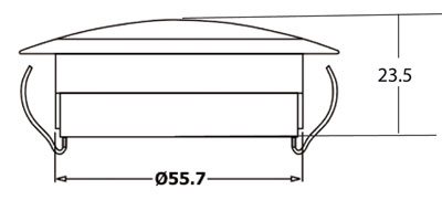 WHITE - INTERIOR SPOTLIGHT 24V 