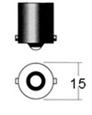 RED - R5W - BA15s - 8 SMD - 320