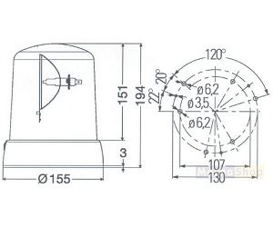 FLASHING LIGHT - HELLA KL7000F 24V