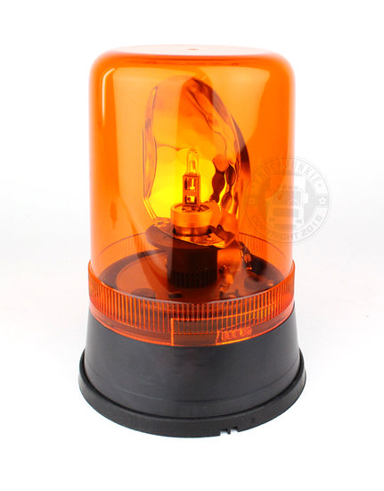 ROTATING BEACON  - FLAT BASE -  24 VOLT - ORANGE