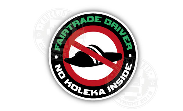 FAIRTRADE DRIVER NO KOLEKA STICKER VRACHTWAGEN - DUTCHDRIVER