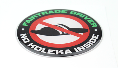 FAIRTRADE DRIVER - 3D DELUXE FULL PRINT STICKER