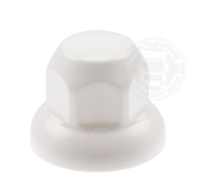 PLASTIC WHEEL NUT COVER 33MM - WHITE