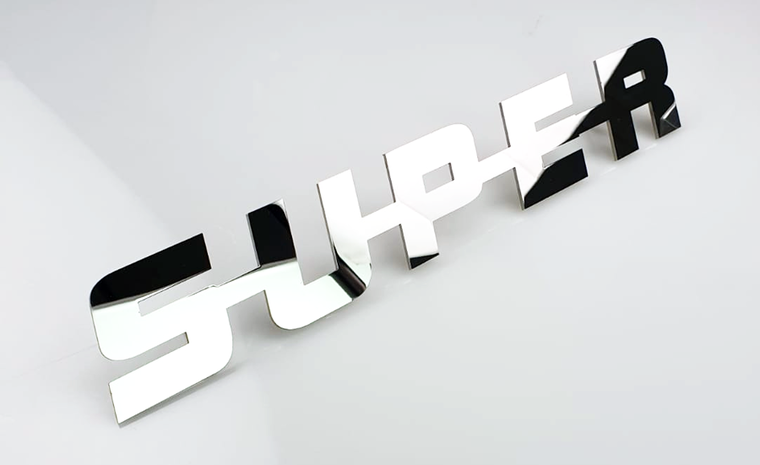 SUPER EMBLEM - POLISHED STAINLESS STEEL