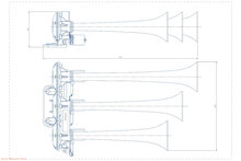 SEGER - 3 HORN TRAINHORN - 24V