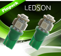 LED GREEN 5xSMD W5W 