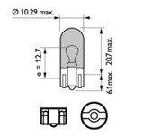 LED RED 1 diode 24V W5W