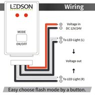 LED STROBE CONTROLLER - 10 LIGHT PATTERNS