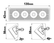 LEDSON WORK LIGHT SLANT LED 24W