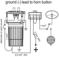 12V - MARCO - NAPOLITANO AIR HORN 2-TONES - INCL. COMPRESSOR