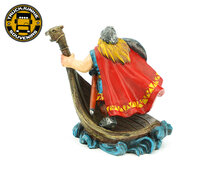 VIKING WITH SHIELD ON SHIP - DENMARK - 10CM