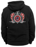 HOODIE WITH ZIP WITH RONNY CEUSTERS  LOGO ON FRONT AND BACK