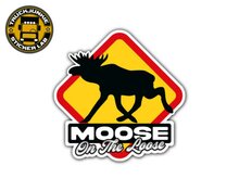 mOOSE ON THE LOOSE STICKER FOR TRUCK DOOR