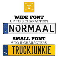 NUMBER PLATE GERMANY - WITH YOUR OWN TEXT 