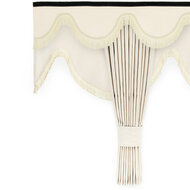 FULL CURTAIN SET - CREAM AND BEIGE FRINGES