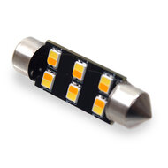 DUAL COLOR FESTOON BULB 24V 38MM YELLOW/COLD WHITE