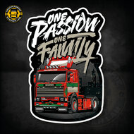 ONE PASSION ONE FAMILY RETRO - FULL PRINT STICKER