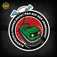 ELEKTRISCH FAHREN GREEN - FULL PRINT STICKER