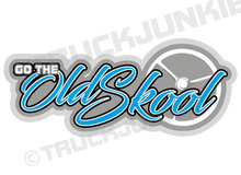 Go the Oldskool sticker blauw met wit stuur