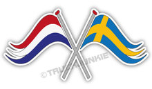 STICKER NEDERLANDSE EN ZWEEDSE VLAG