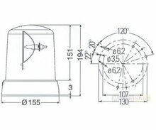 FLASHING LIGHT - HELLA KL7000F 24V