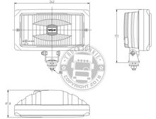 BUDGET SPOTLIGHT RECTANGULAR - SIM 3226 - CLEAR GLASS