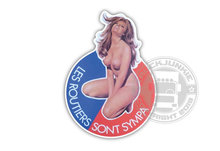 LES ROUTIERS SONT SYMPA - PIN-UP GIRL - FULL PRINT STICKER