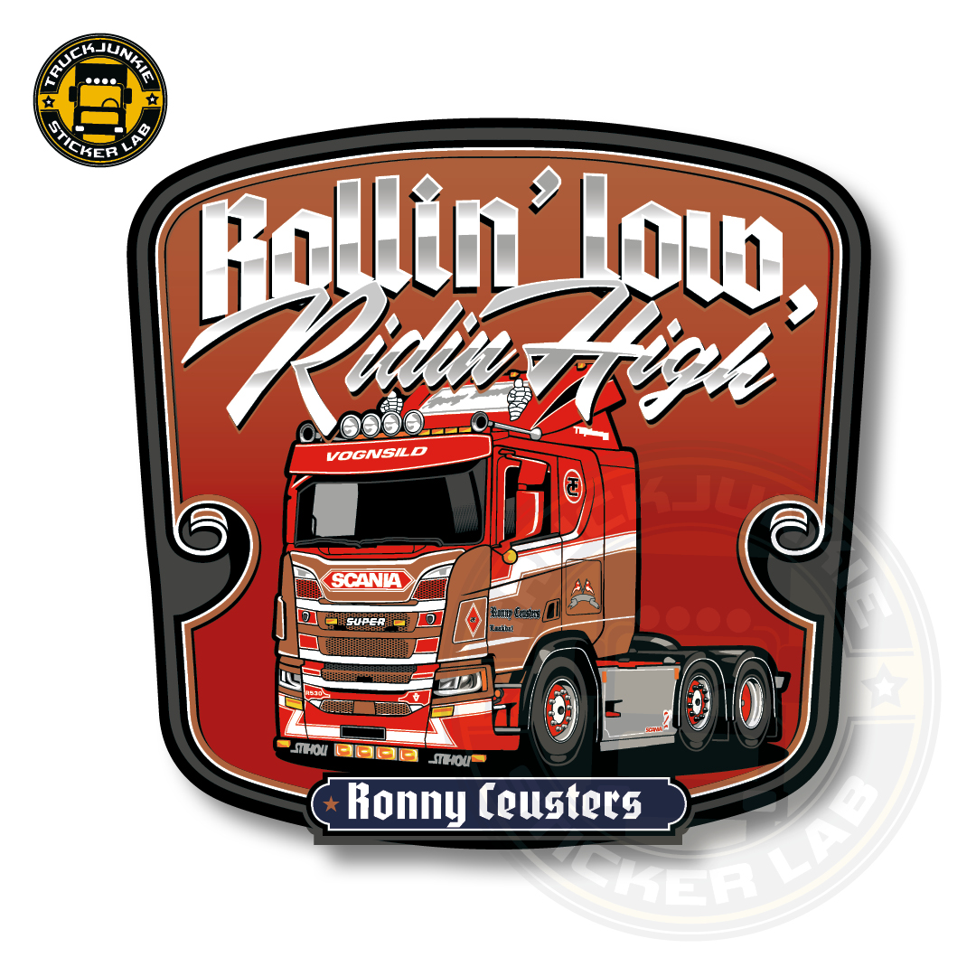 ROLLIN' LOW RONNY CEUSTERS - FULL PRINT STICKER