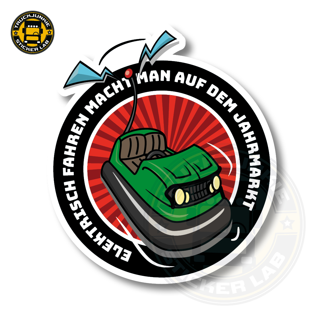 ELEKTRISCH FAHREN GREEN - FULL PRINT STICKER