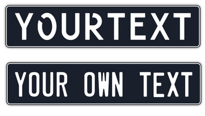 Toeval Somber Klooster License plate - blue - with own text - TRUCKJUNKIE | The online Truckshop